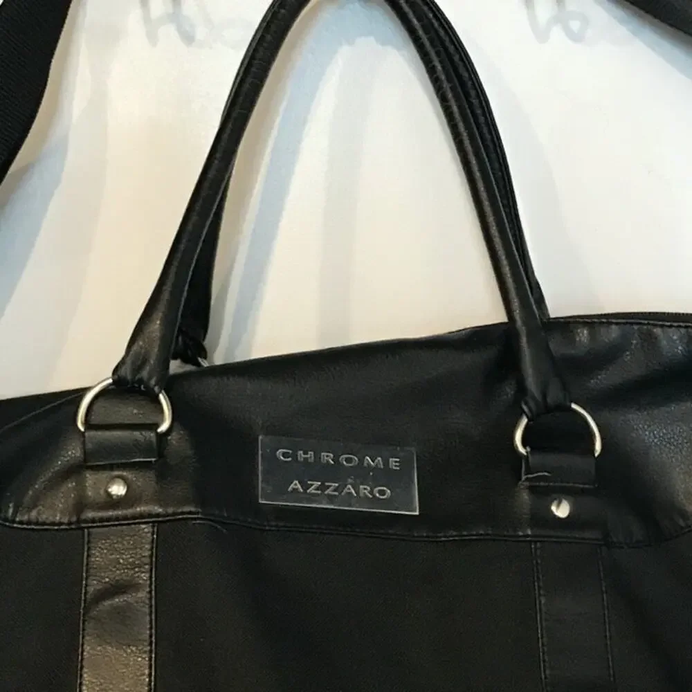 Azzaro Chrome Black Hand Bag/Duffle Bag